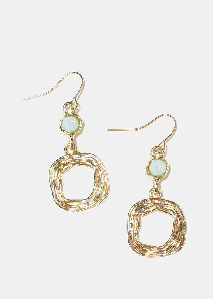 Round Spiral Dangle Earrings Gold JEWELRY - Shop Miss A
