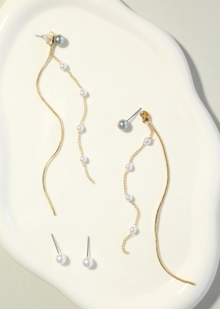 Pearl Chain Drop Earrings  JEWELRY - Shop Miss A