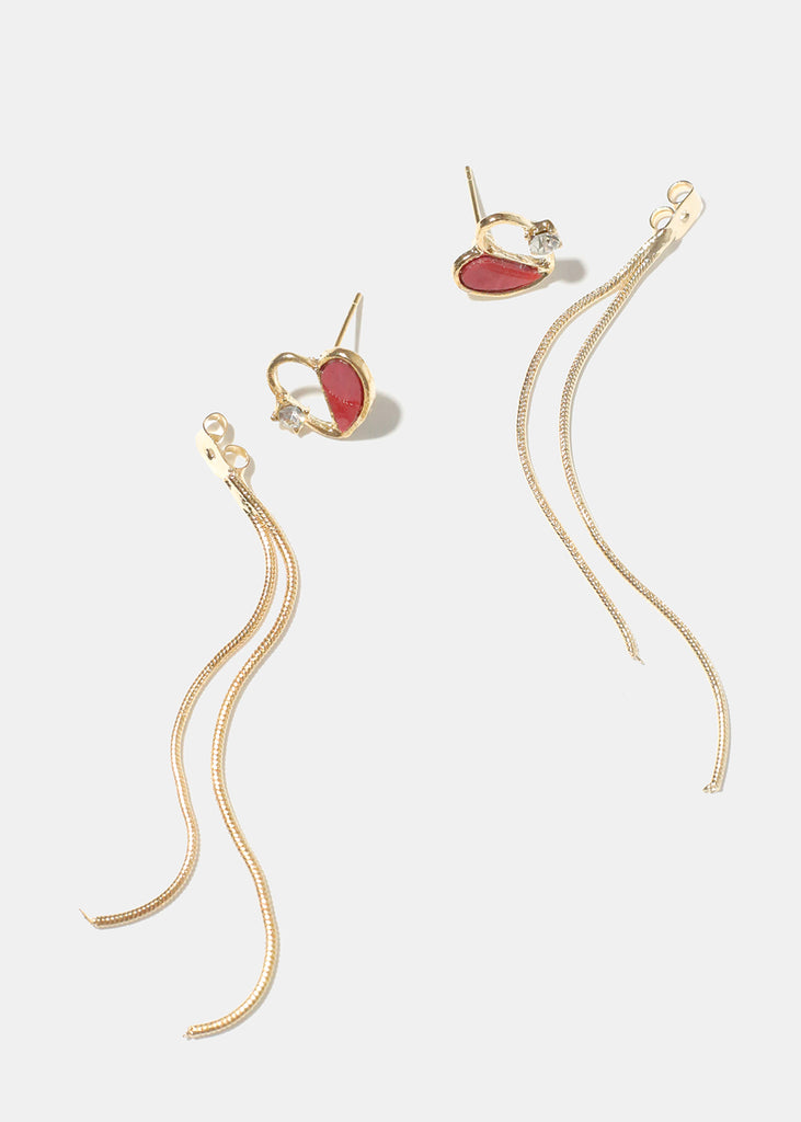 Heart Dangle Earrings  JEWELRY - Shop Miss A