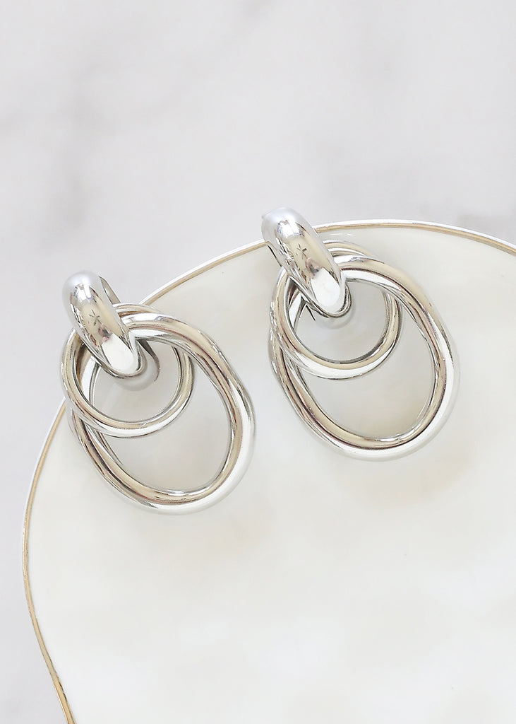 Double Circle Interlocked Earrings  JEWELRY - Shop Miss A