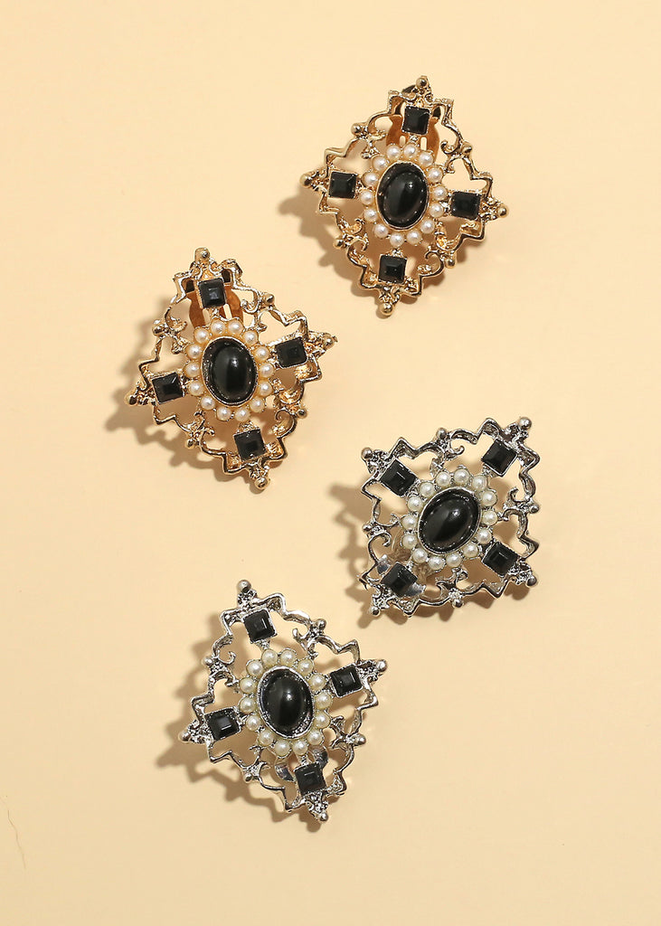 "Midnight Pearl" Clip Earrings  JEWELRY - Shop Miss A