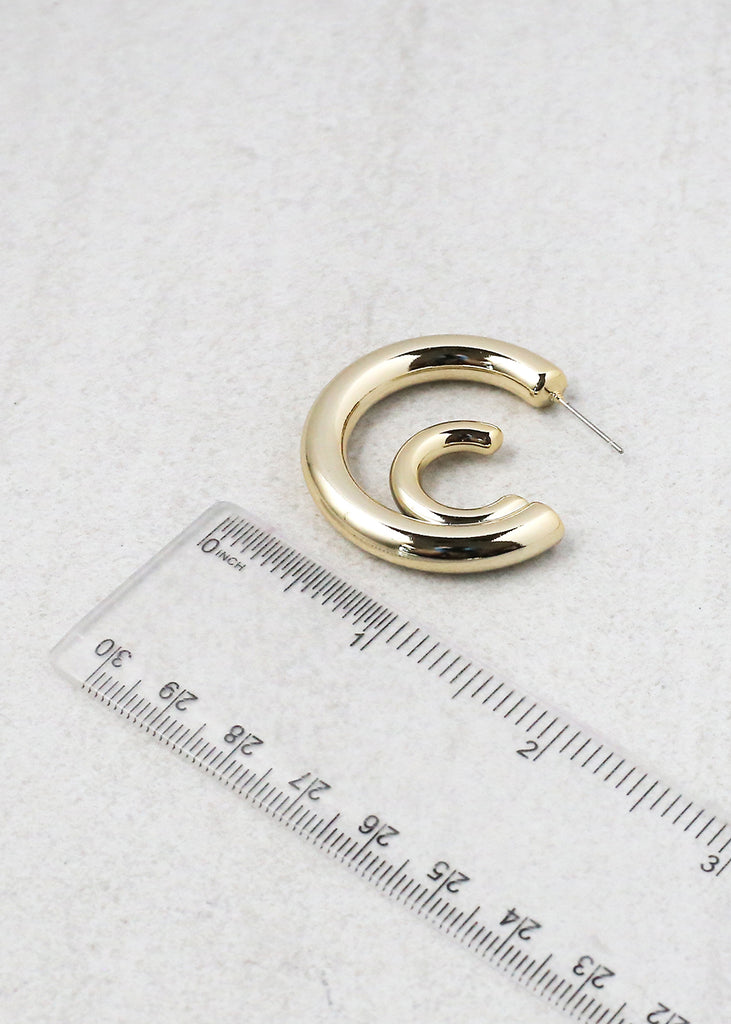 Double Crescent Hoop Earring  JEWELRY - Shop Miss A