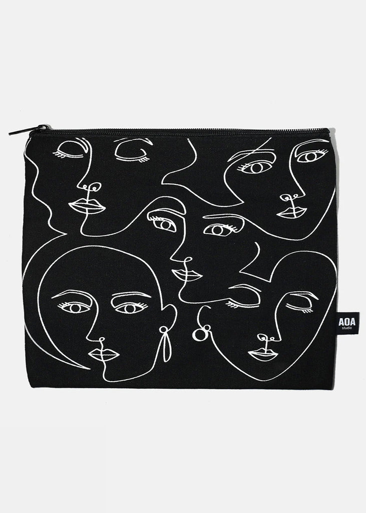 A+ Large Canvas Bag -Artistic Faces  COSMETICS - Shop Miss A