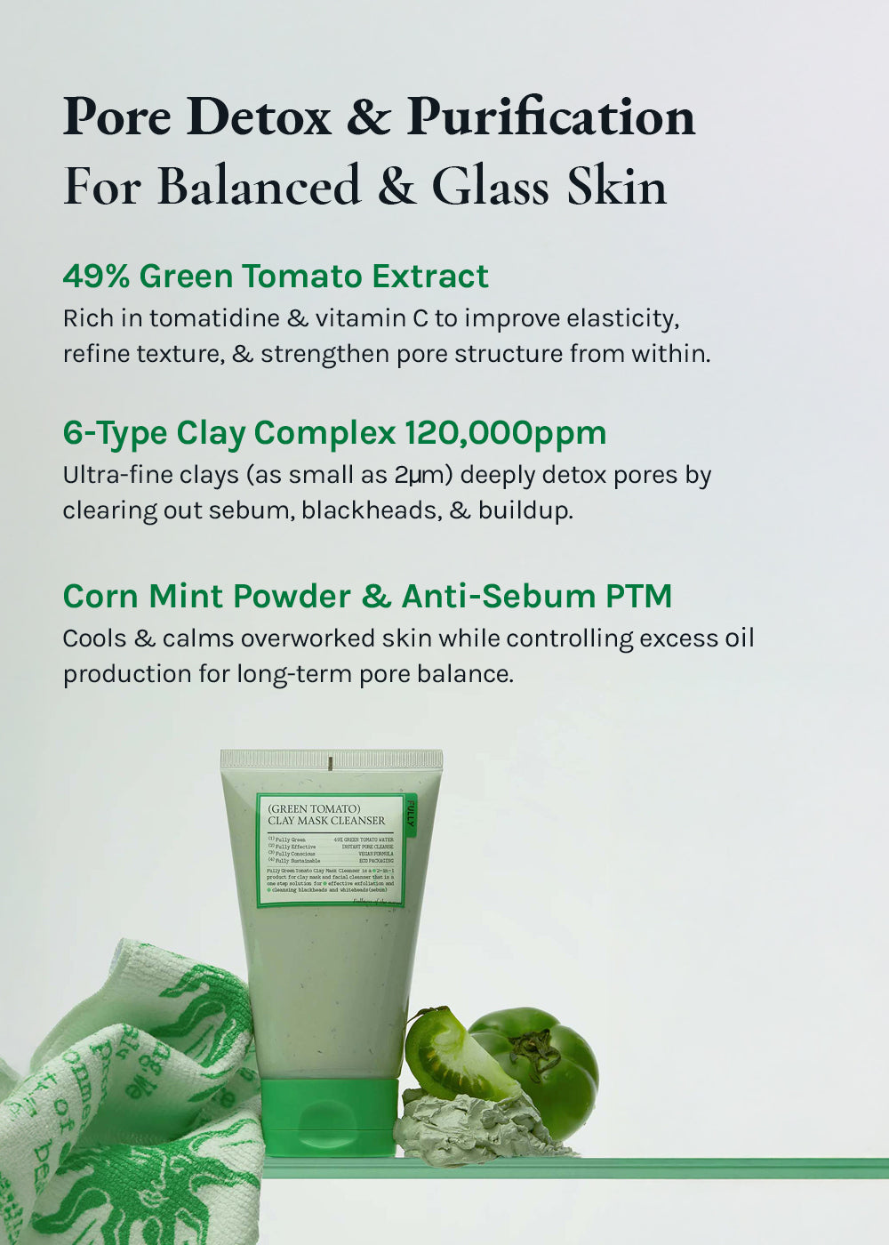 FULLY Green Tomato Clay Mask Cleanser 120ml – Shop Miss A