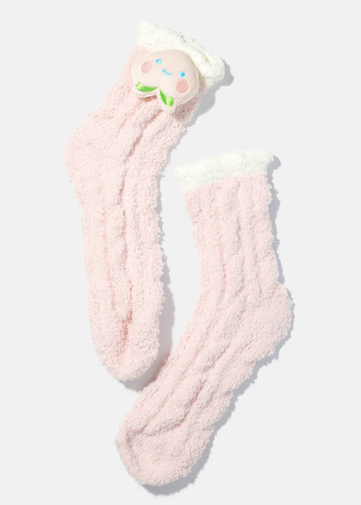 Miss A Icon Fuzzy Socks Peach ACCESSORIES - Shop Miss A