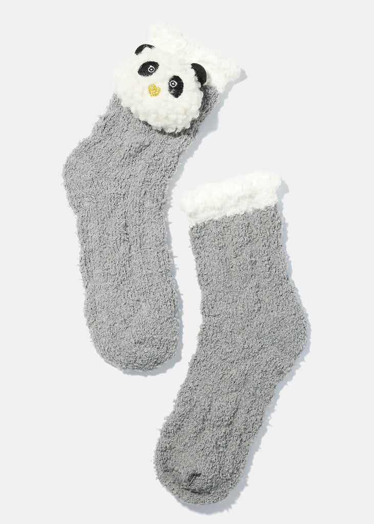 Miss A Icon Fuzzy Socks Panda ACCESSORIES - Shop Miss A