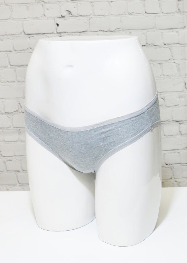 Her. Cotton Stretch Thong - Grey  ACCESSORIES - Shop Miss A