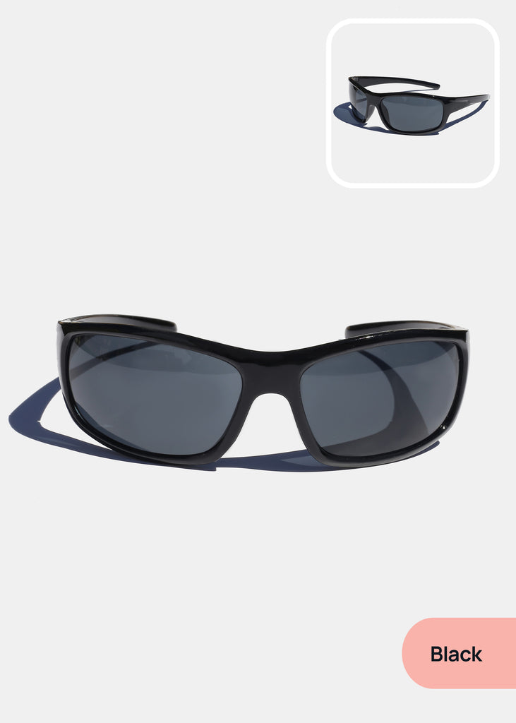 Rectangular Framed Sunglasses Black ACCESSORIES - Shop Miss A