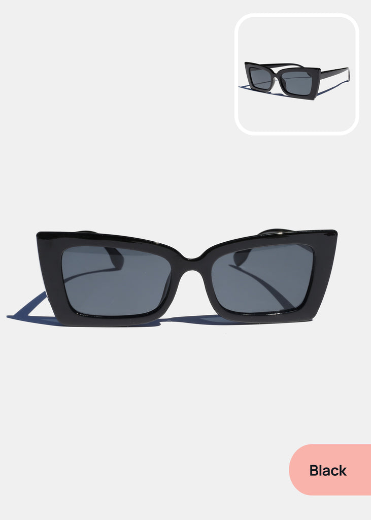 Chic Rectangular Sunglasses Black ACCESSORIES - Shop Miss A