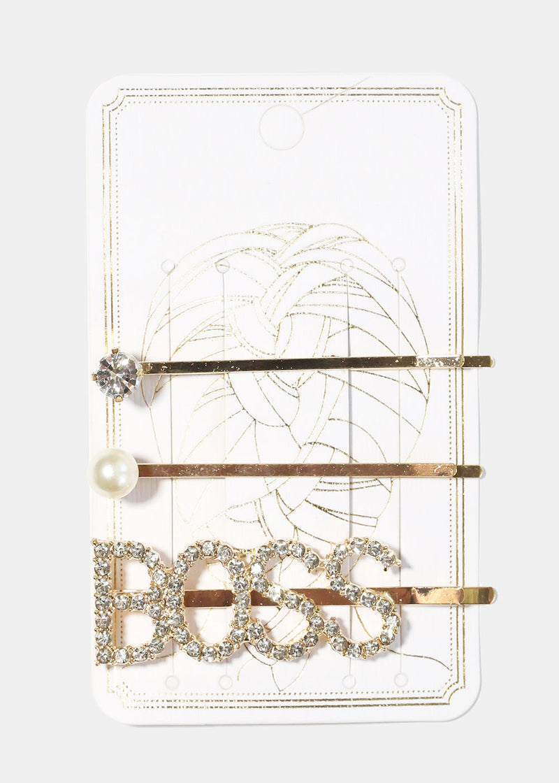Boss Hair Pin Set Gold HAIR - Shop Miss A