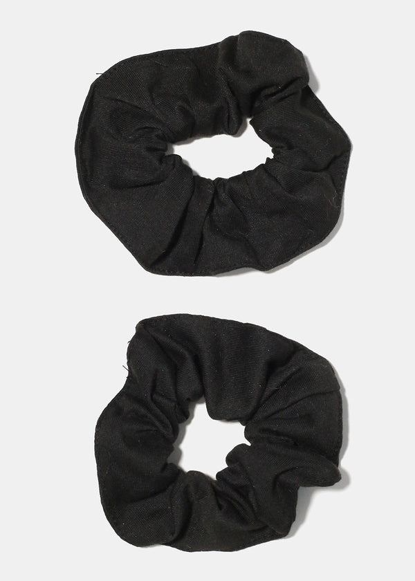 2 Piece Neutral Colored Scrunchie Black HAIR - Shop Miss A