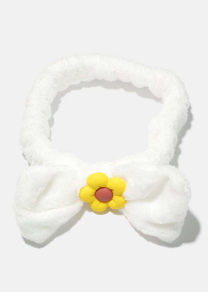 Flower & Bow Spa Headband White HAIR - Shop Miss A