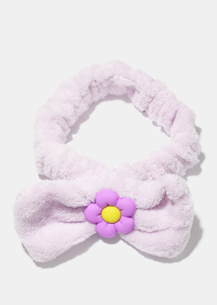 Flower & Bow Spa Headband Purple HAIR - Shop Miss A