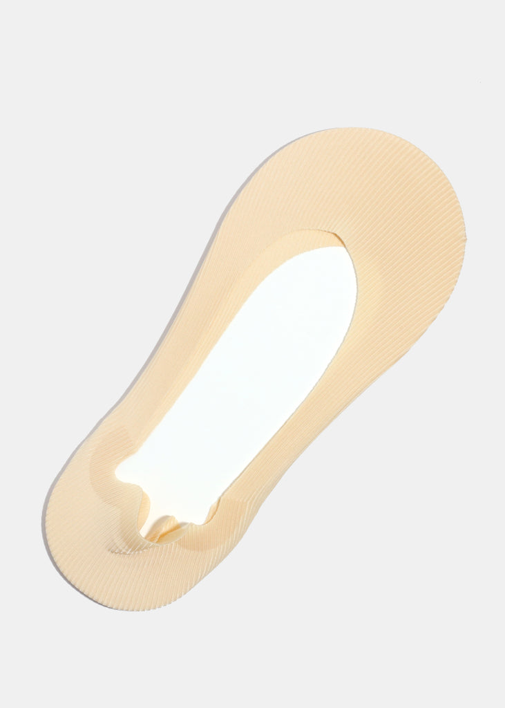 Miss A Ribbed No-Show Premium Socks Beige ACCESSORIES - Shop Miss A