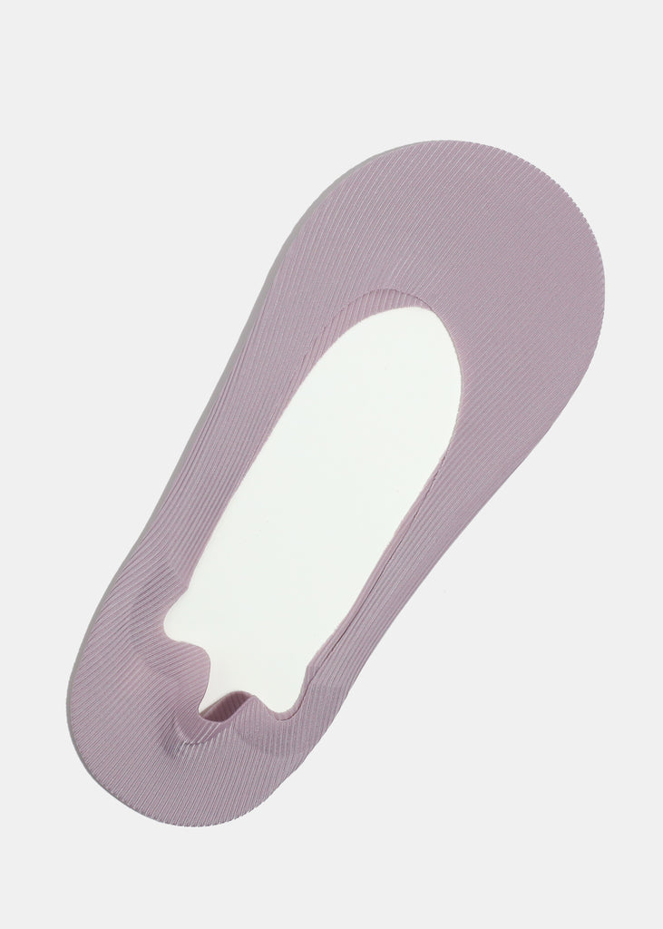 Miss A Ribbed No-Show Premium Socks Mauve ACCESSORIES - Shop Miss A