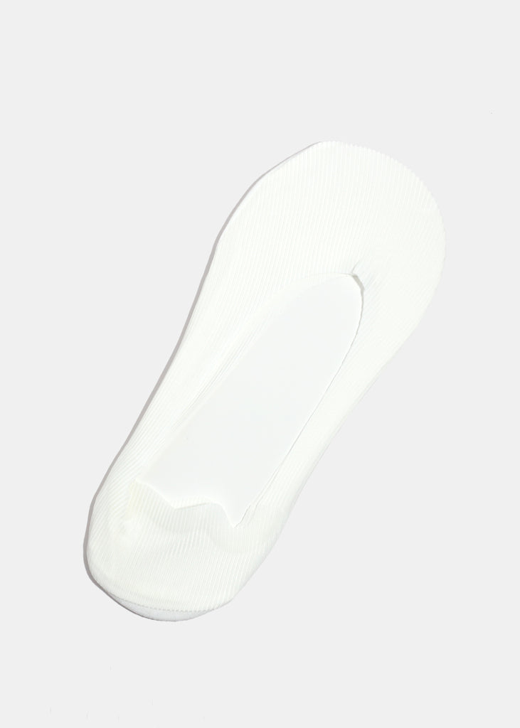 Miss A Ribbed No-Show Premium Socks White ACCESSORIES - Shop Miss A