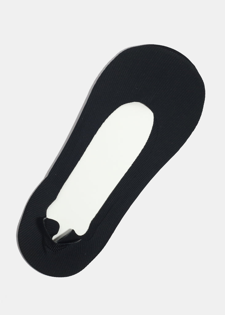 Miss A Ribbed No-Show Premium Socks Black ACCESSORIES - Shop Miss A