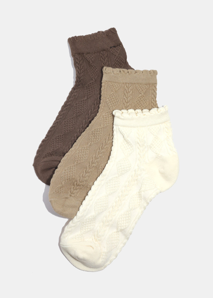 Miss A Knitted Ankle Length Premium Socks ACCESSORIES - Shop Miss A