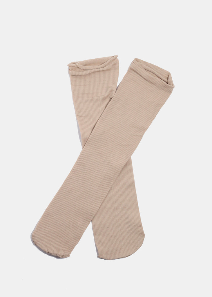 Miss A Ribbed Crew Length Premium Socks Coffee ACCESSORIES - Shop Miss A