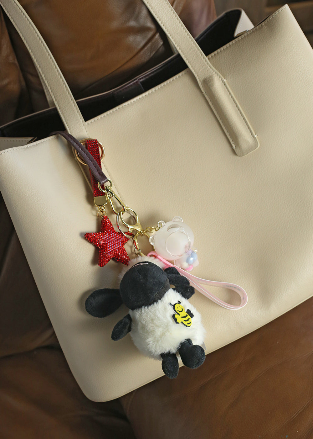 Bee Happy Sheep Plush Bag Charm – Shop Miss A