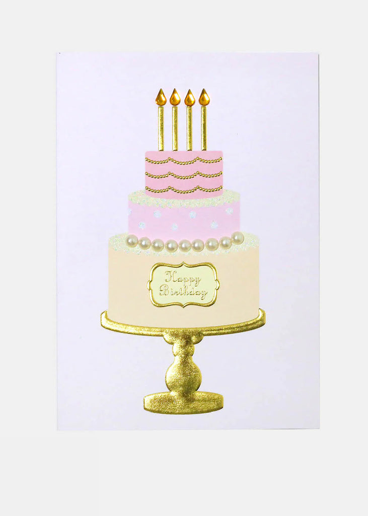 Happy Birthday Pink Cake Greeting Card  LIFE - Shop Miss A