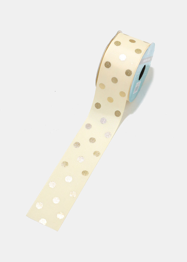 Polka Dot Ribbons Cream w/Gold Dot LIFE - Shop Miss A