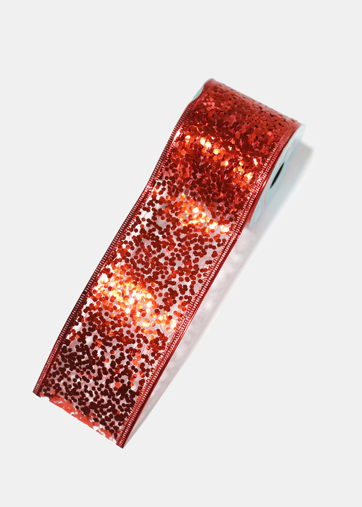 Glittery Gift Wrapping Ribbons Red Glitter LIFE - Shop Miss A