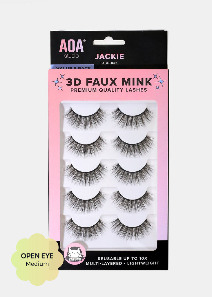 Paw Paw: 3D Faux Mink Lashes - Jackie 5-Pack COSMETICS - Shop Miss A