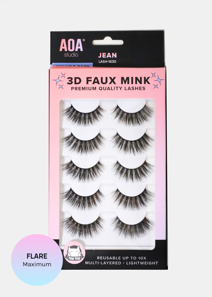 Paw Paw: 3D Faux Mink Lashes - Jean 5-Pack COSMETICS - Shop Miss A