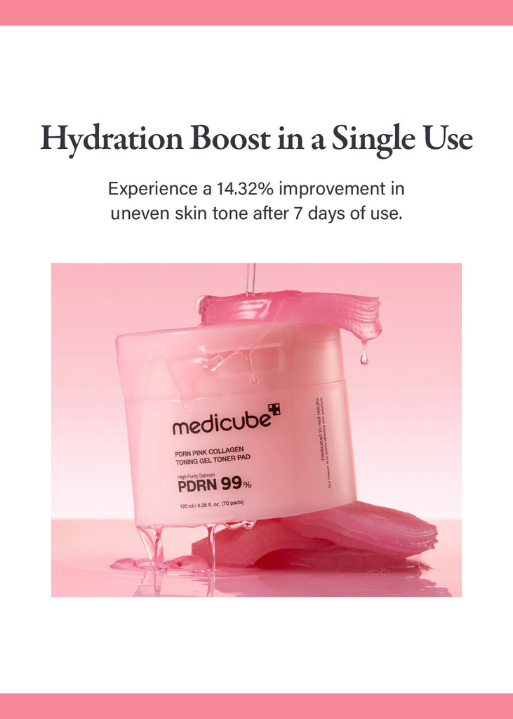 medicube PDRN Pink Collagen Toning Gel Toner Pad (70 Pads) Seoul Scandal - Shop Miss A