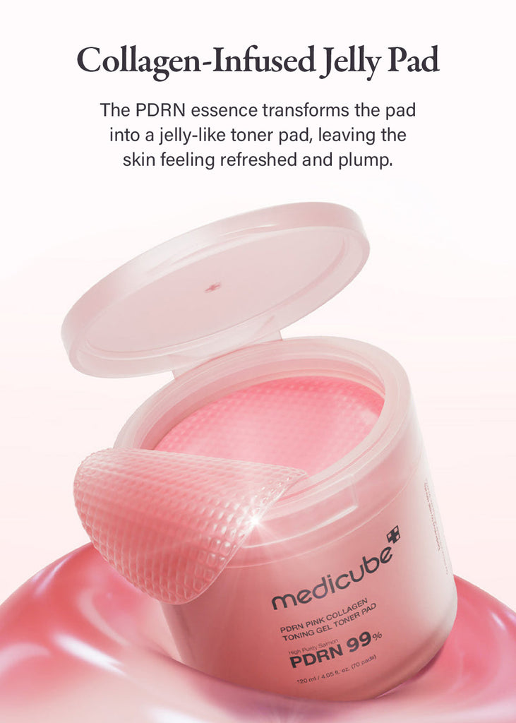 medicube PDRN Pink Collagen Toning Gel Toner Pad (70 Pads) Seoul Scandal - Shop Miss A