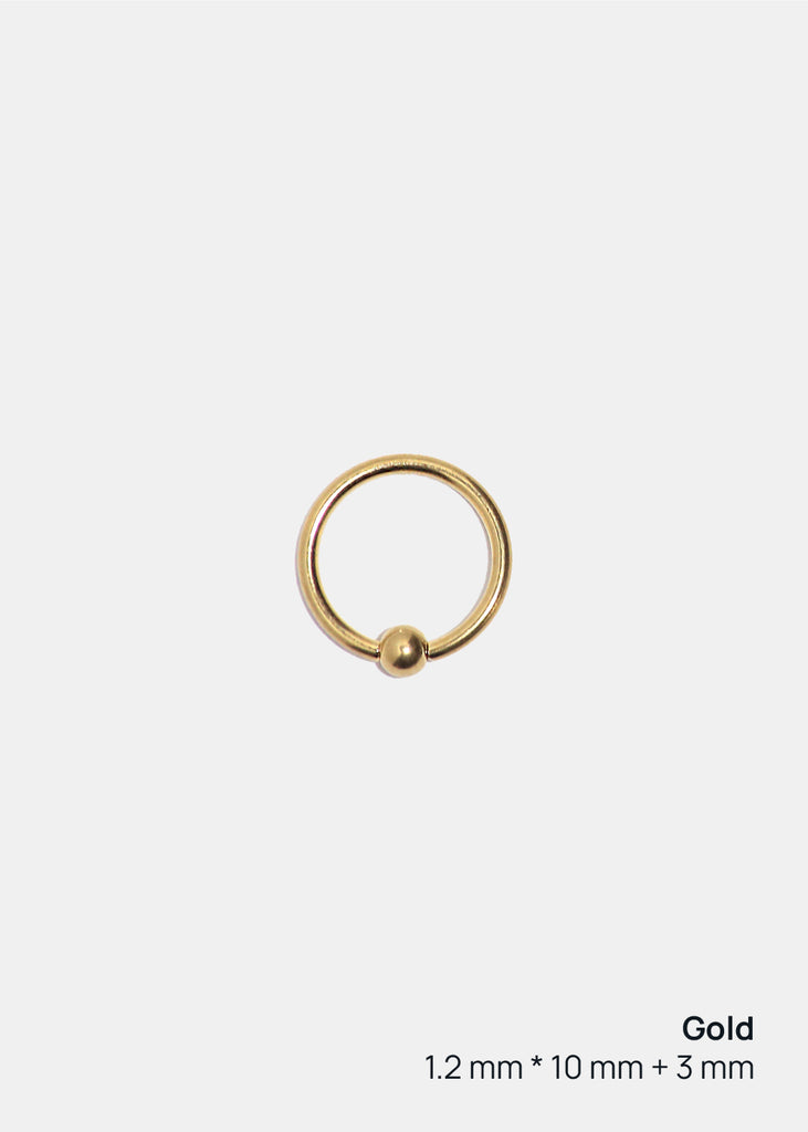 Miss A Body Jewelry - Captive Bead Ring Gold (1.2 mm * 10 mm + 3 mm) JEWELRY - Shop Miss A