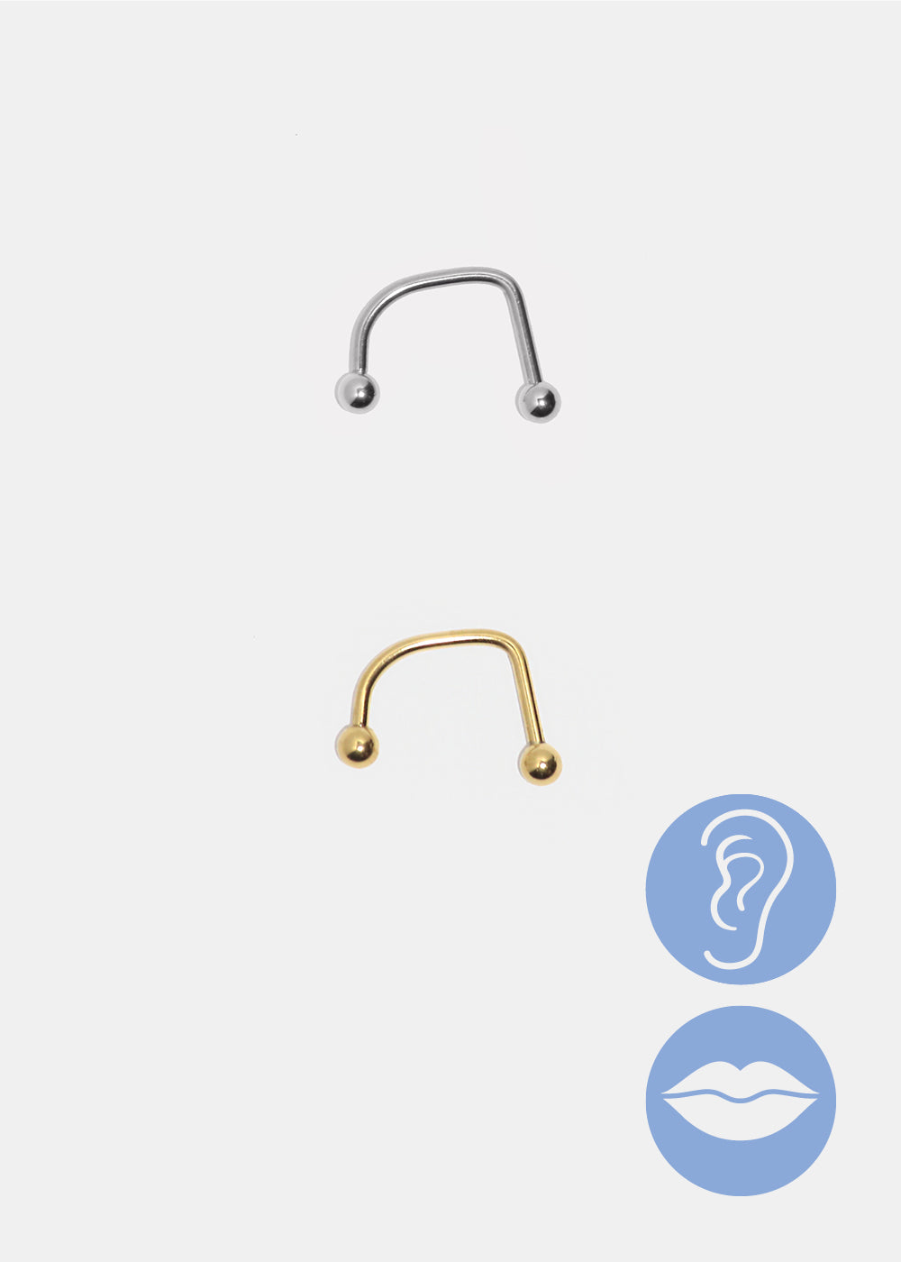 Miss A Body Jewelry - C-Shaped Barbell Monroe  Shop Miss A