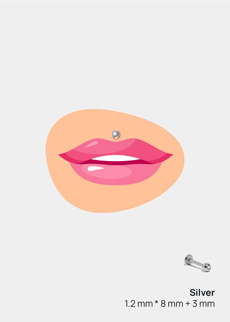 Miss A Body Jewelry - Labret Monroe Ball Lip Stud Silver JEWELRY - Shop Miss A