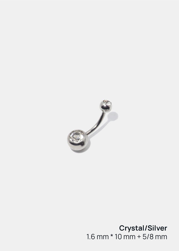 Miss A Body Jewelry - Dangle Belly Button Ring Crystal/Silver JEWELRY - Shop Miss A