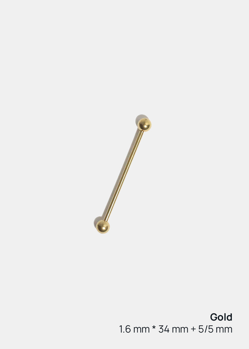 Miss A Body Jewelry - Industrial Bar Earring Gold JEWELRY - Shop Miss A