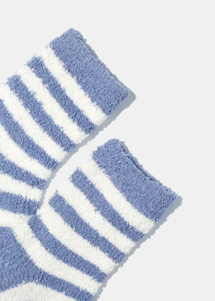 Miss A Stripe Fuzzy Socks  ACCESSORIES - Shop Miss A