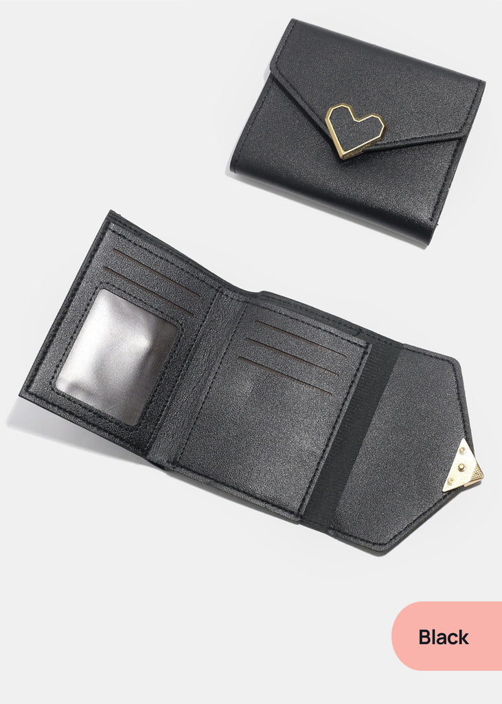 A+ Vegan Leather ID Holder Wallet Black ACCESSORIES - Shop Miss A