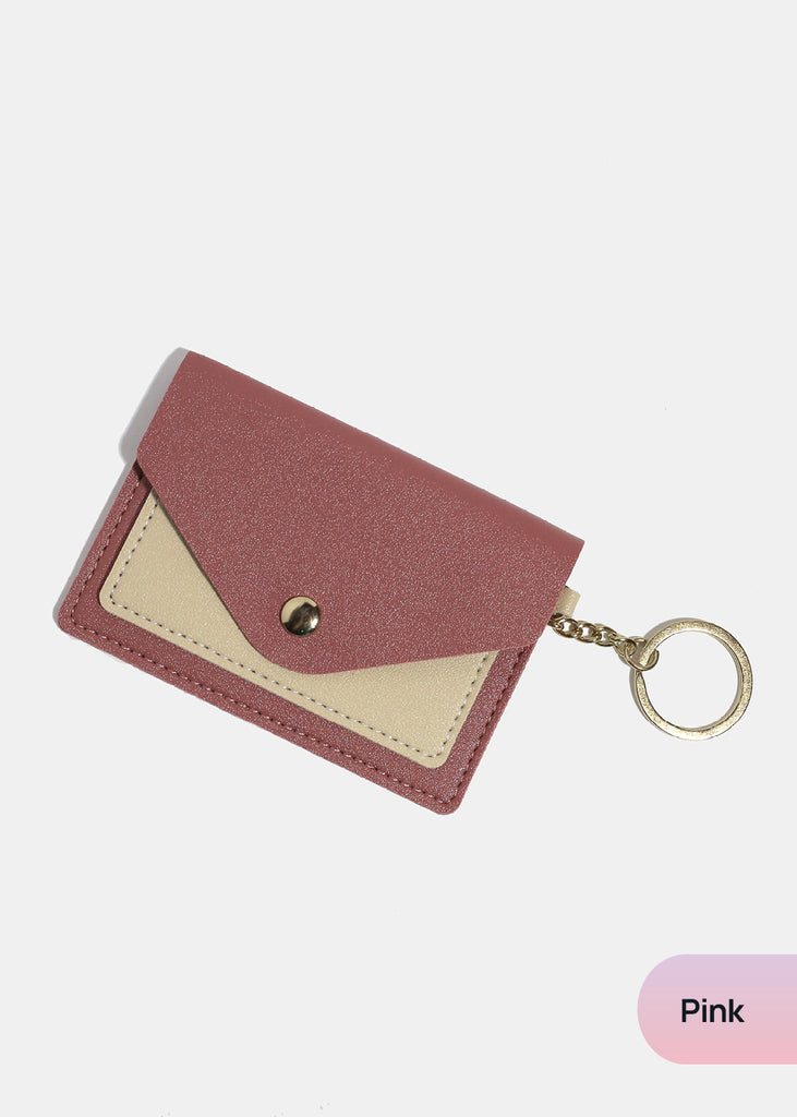 Miss A Vegan Leather Card Holder Pink ACCESSORIES - Shop Miss A