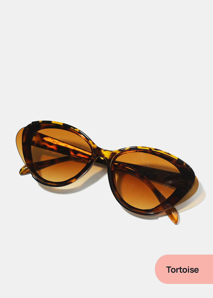 A+ Unique Overlapping Glass on Frame Shades Tortoise ACCESSORIES - Shop Miss A