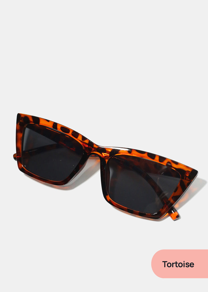 A+ Square Cat Eye Chic Sunglasses Tortoise ACCESSORIES - Shop Miss A