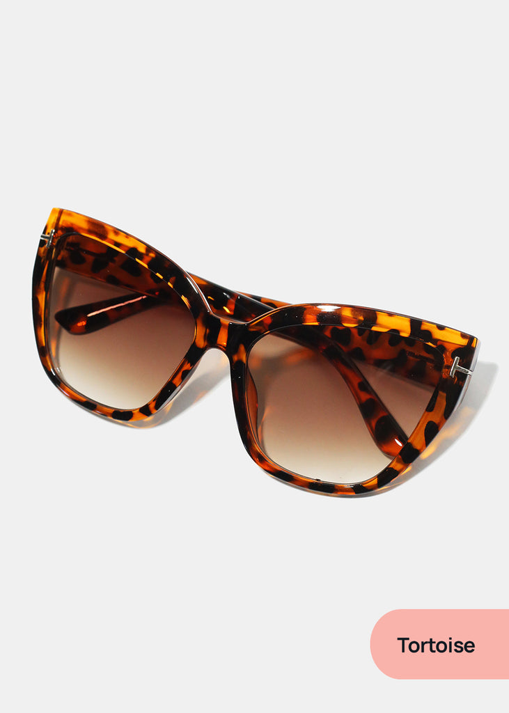 A+ Square Rounded Cat Eye Shades Tortoise ACCESSORIES - Shop Miss A