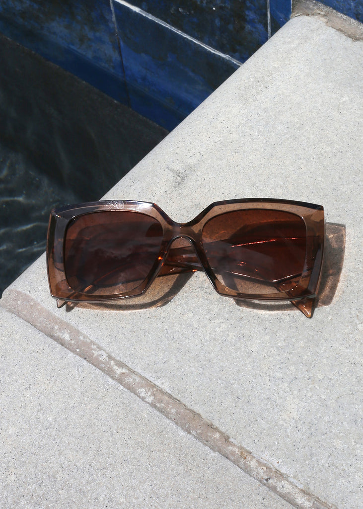 Oversized Trendy Sheer Sunglasses ACCESSORIES - Shop Miss A