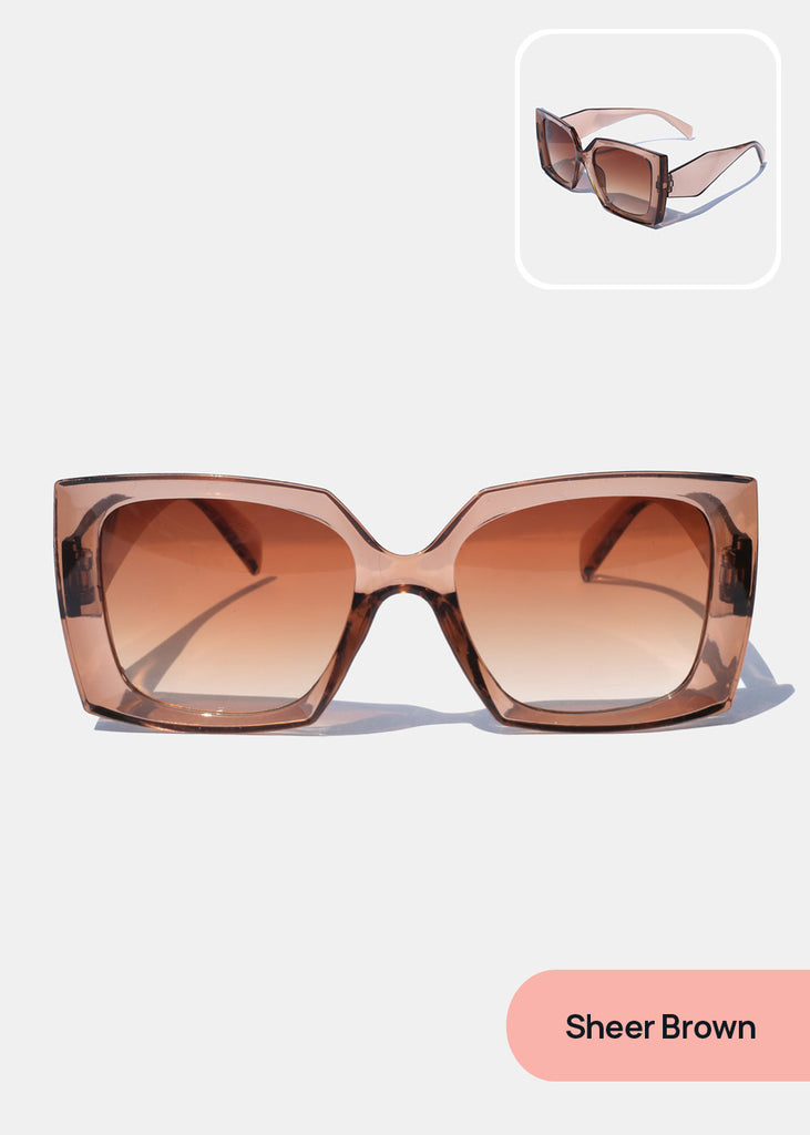 Oversized Trendy Sheer Sunglasses ACCESSORIES - Shop Miss A