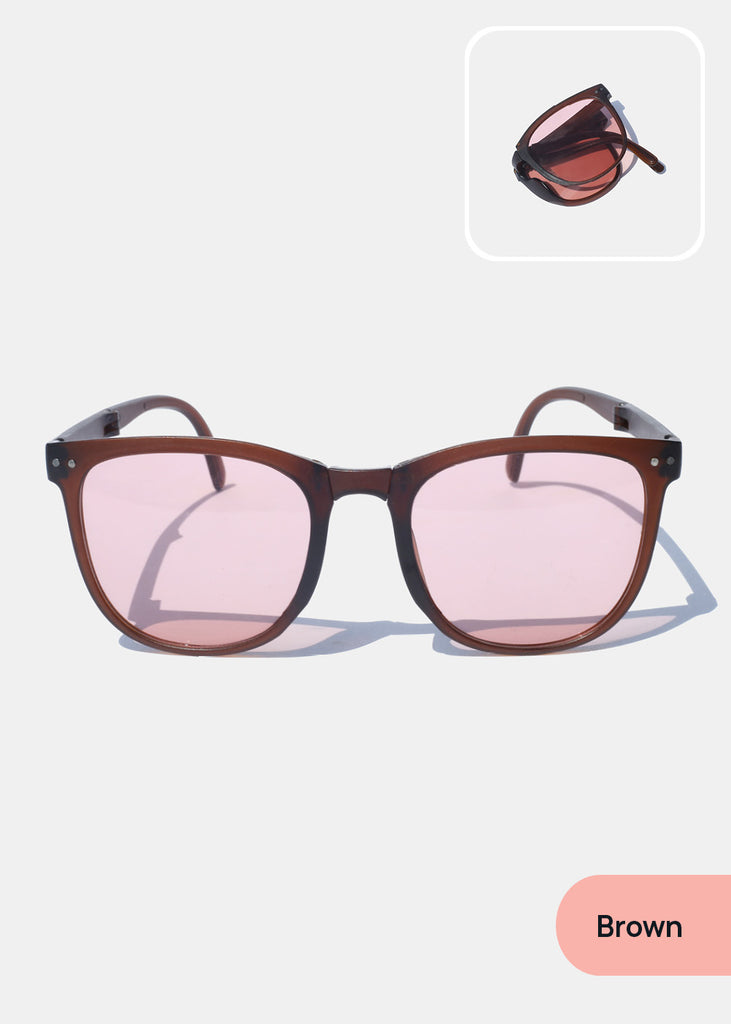 Chic Brown Foldable Shades ACCESSORIES - Shop Miss A