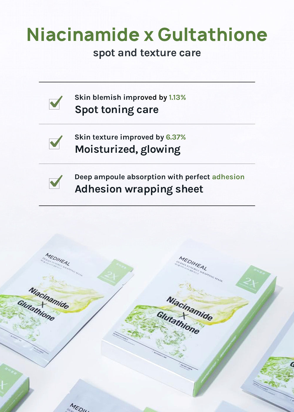 MEDIHEAL Derma Synergy Wrapping Mask / Niacinamide Glutathione 1pc
