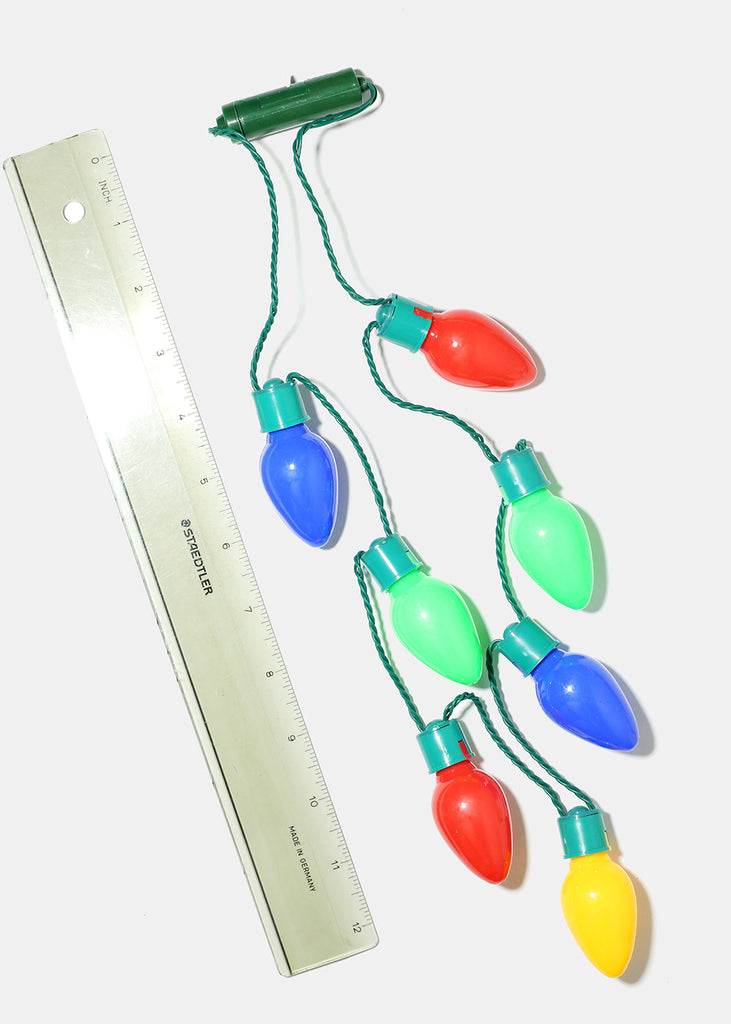 Christmas Light Bulbs Necklace