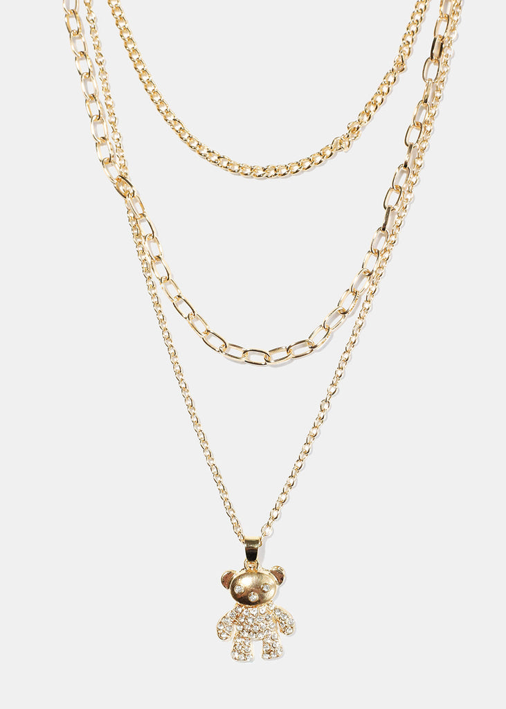 Teddy Bear Layered Necklace  JEWELRY - Shop Miss A