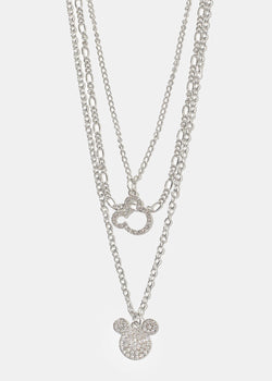 Mouse Layered Necklace Silver JEWELRY - Shop Miss A