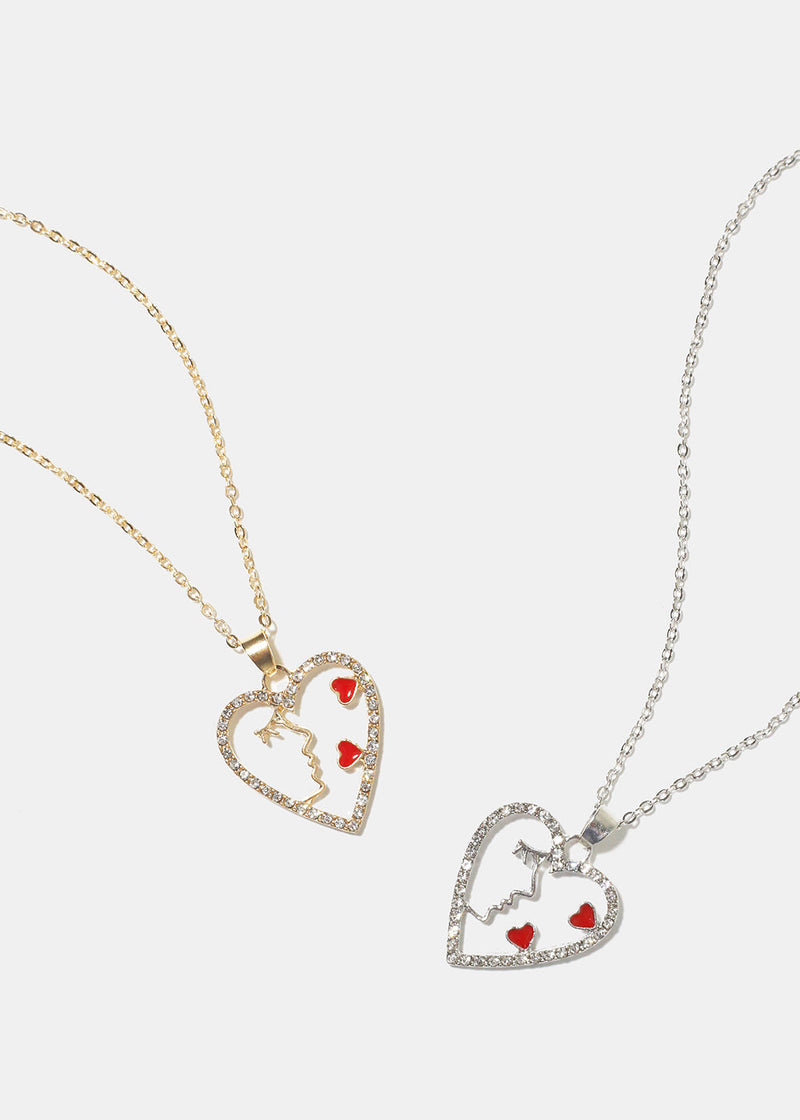 Face in Heart Necklace  JEWELRY - Shop Miss A